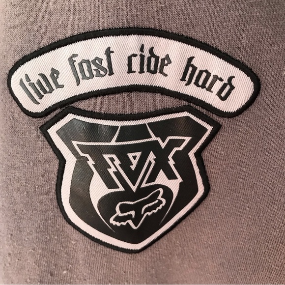 FOX | Grey Patch Zip Up Hoodie - Picture 11 of 12